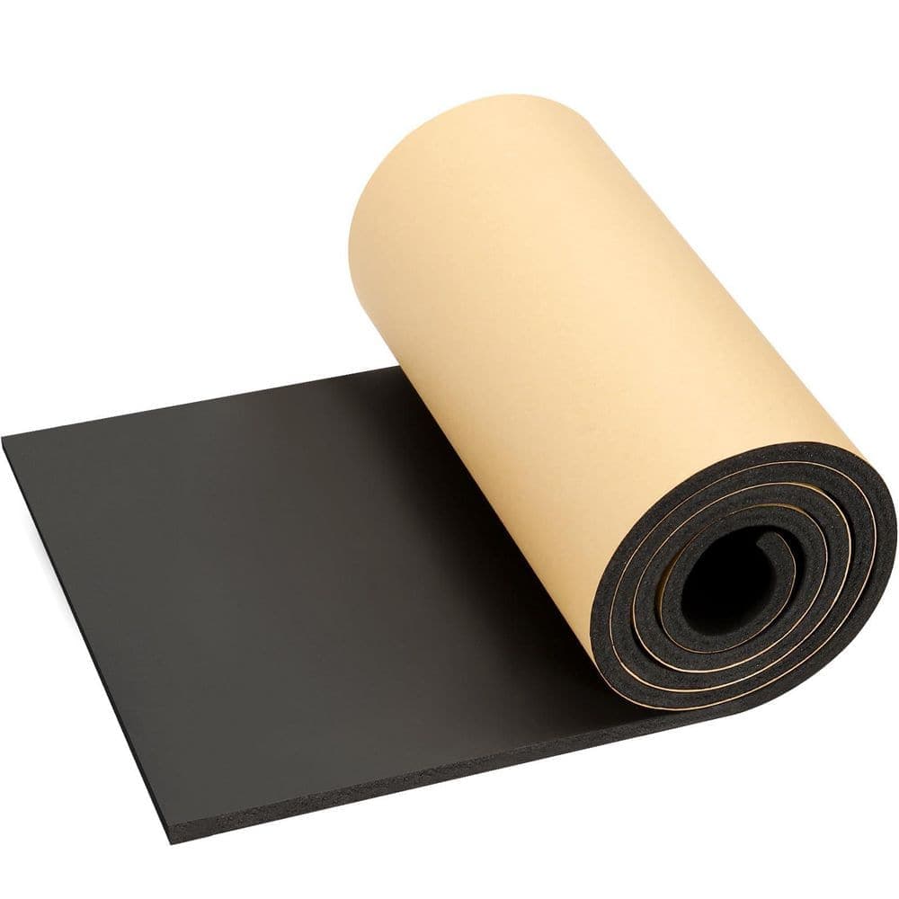 Laybus 0.4 in. x 12 in. x 71 in. High Density Self-Adhesive Sound Insulation Fire/Water Resistant Acoustic Treatment Foam (1)