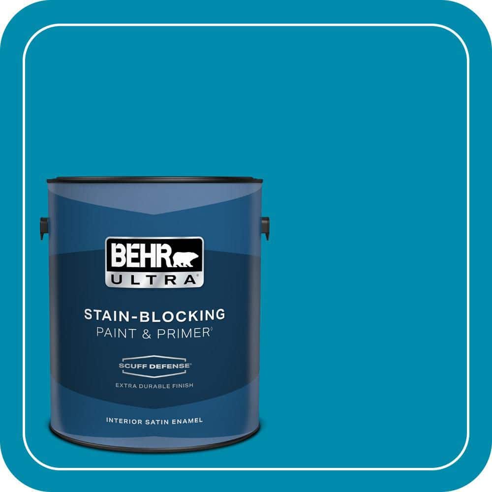 BEHR ULTRA 1 gal. #530B-7 Riviera Paradise Extra Durable Satin Enamel Interior Paint & Primer