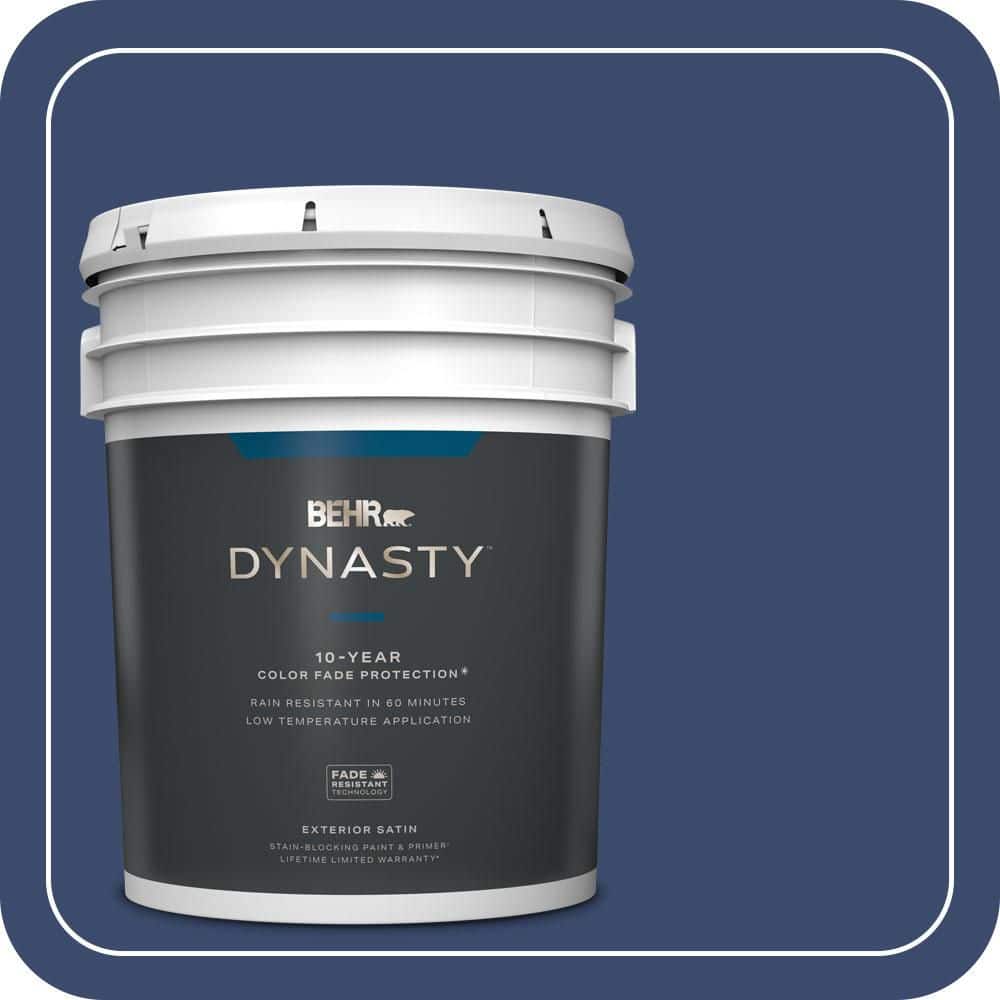 BEHR DYNASTY 5 gal. #S-H-610 Mountain Blueberry Satin Enamel Exterior Stain-Blocking Paint & Primer