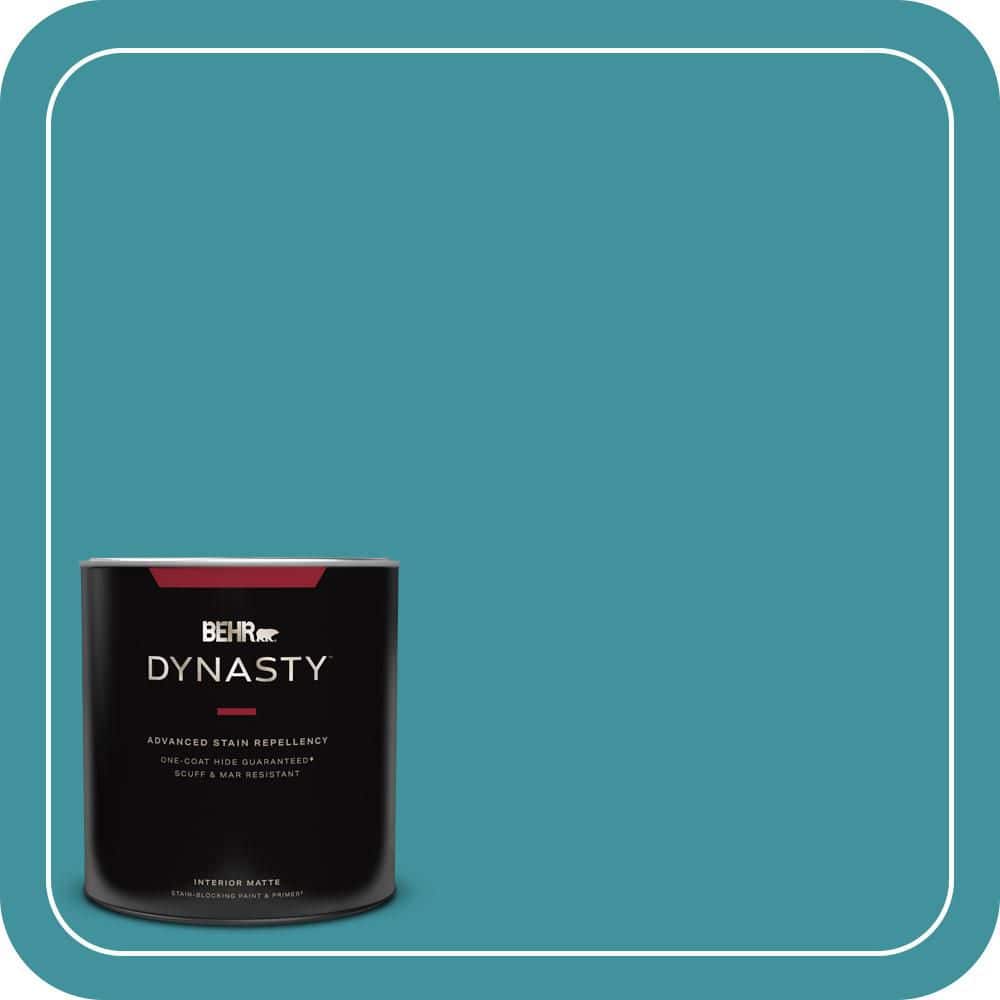BEHR DYNASTY 1 qt. #520D-6 Lagoon Matte Interior Stain-Blocking Paint and Primer