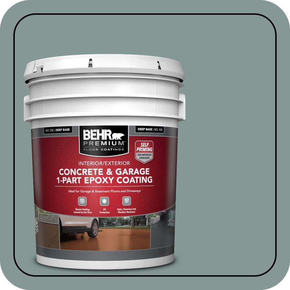 BEHR PREMIUM 5 gal. #T18-15 In The Moment Self-Priming 1-Part Epoxy Satin Interior/Exterior Concrete and Garage Floor Paint