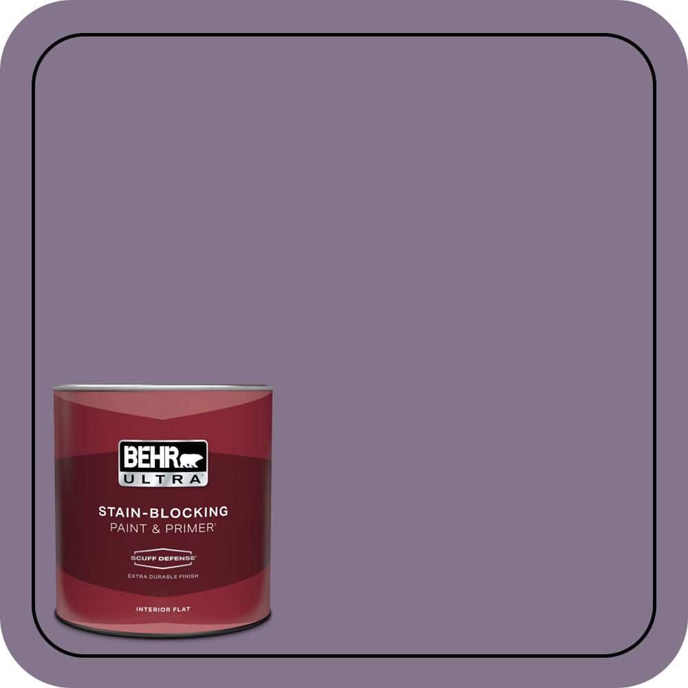 BEHR ULTRA 1 qt. #S100-5 Purple Potion Extra Durable Flat Interior Paint & Primer
