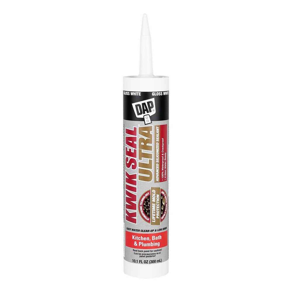 DAP Kwik Seal Ultra 10.1 oz. White Advanced Siliconized Kitchen and Bath Caulk (12-Pack)