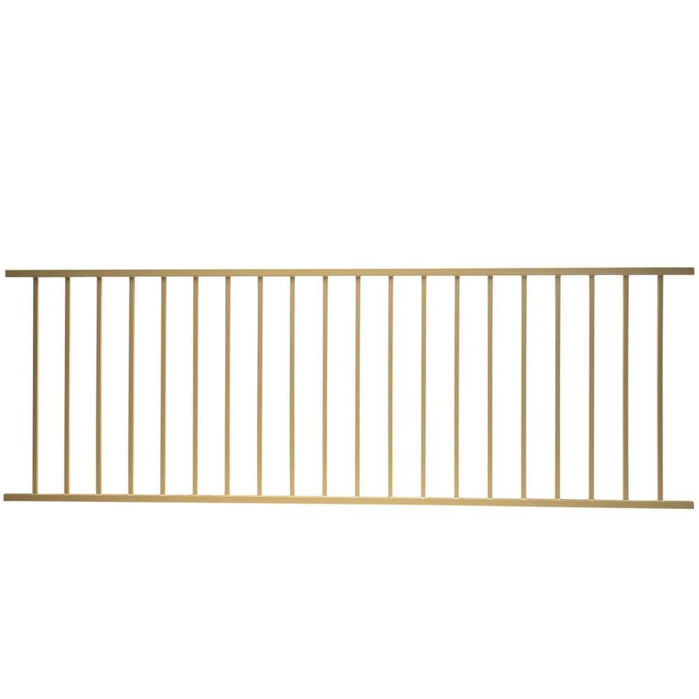 Unbranded Pro Series 2.67 ft. H x 7.75 ft. W Navajo White Steel Fence Panel