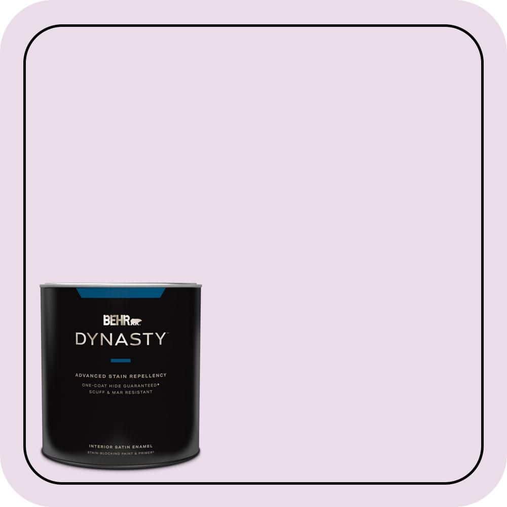 BEHR DYNASTY 1 qt. #P100-1 Sprinkle Satin Enamel Interior Stain-Blocking Paint and Primer