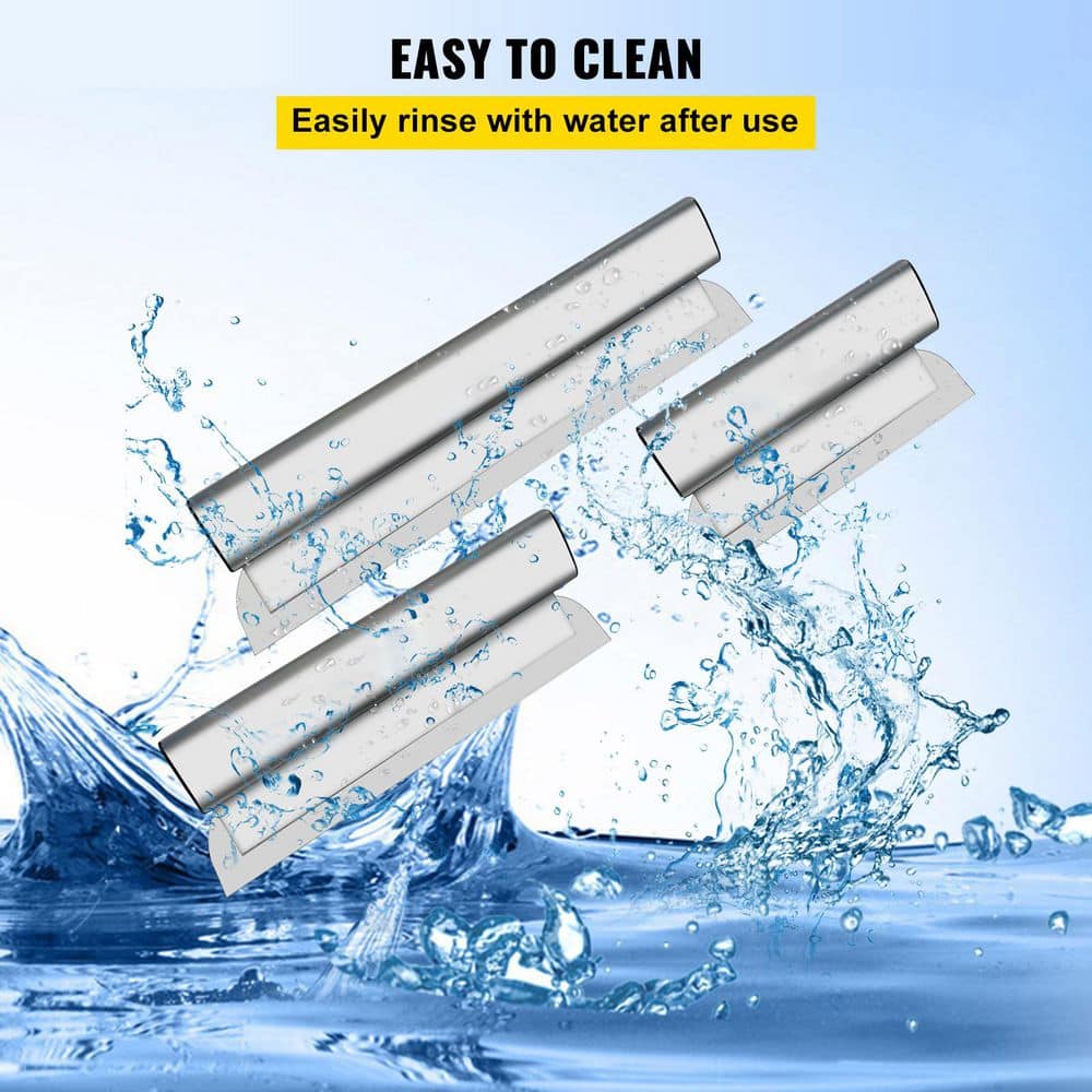 SKYSHALO Skimming Blade Set,10\ in.+24\ in.+32\in. Blades + 35\ in.-78\in.Extension Handle, Stainless Steel Construction Knife (2)