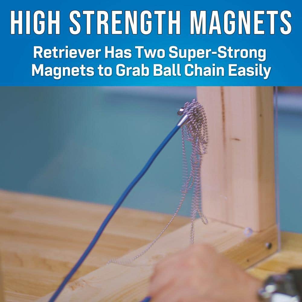 Jonard Magnetic Retrieval System Kit with Flexible Magnetic Retriever, Retrieval Hook, Ball Chain (3)