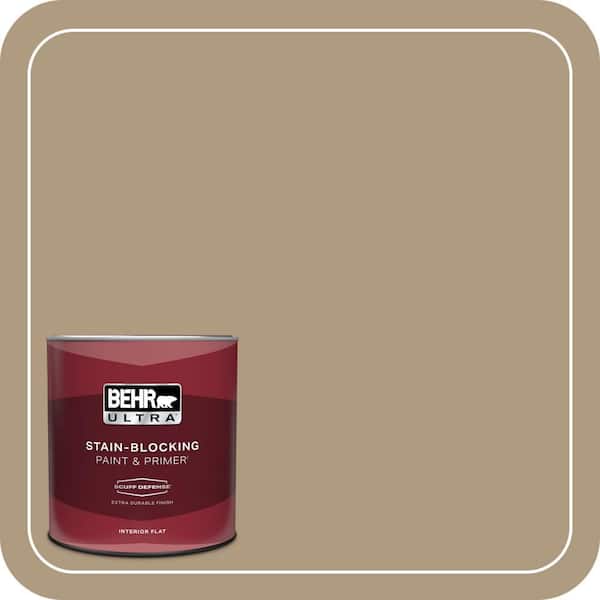 BEHR ULTRA 1 qt. #MQ2-24 Golden Olive Extra Durable Flat Interior Paint & Primer (2)