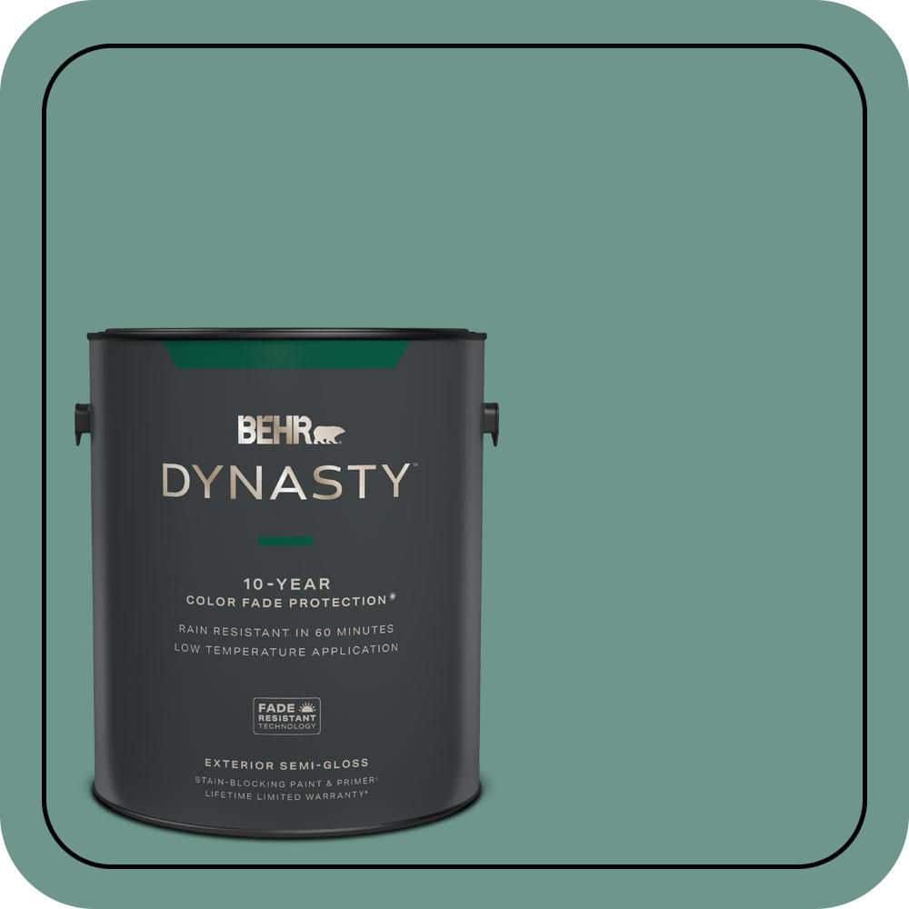 BEHR DYNASTY 1 gal. #M440-5 Lunar Tide Semi-Gloss Enamel Exterior Stain-Blocking Paint & Primer