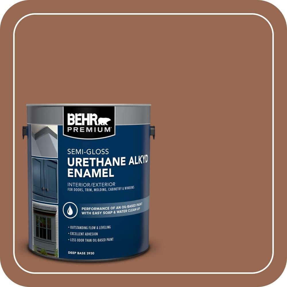 BEHR PREMIUM 1 gal. #AE-11 Rusty Wire Urethane Alkyd Semi-Gloss Enamel Interior/Exterior Paint (1)