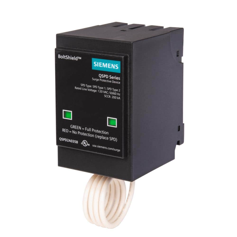 Siemens Boltshield QSPD 35kA, 2-Pole, Single Phase, Type-1 Plug-In Surge Protective Device