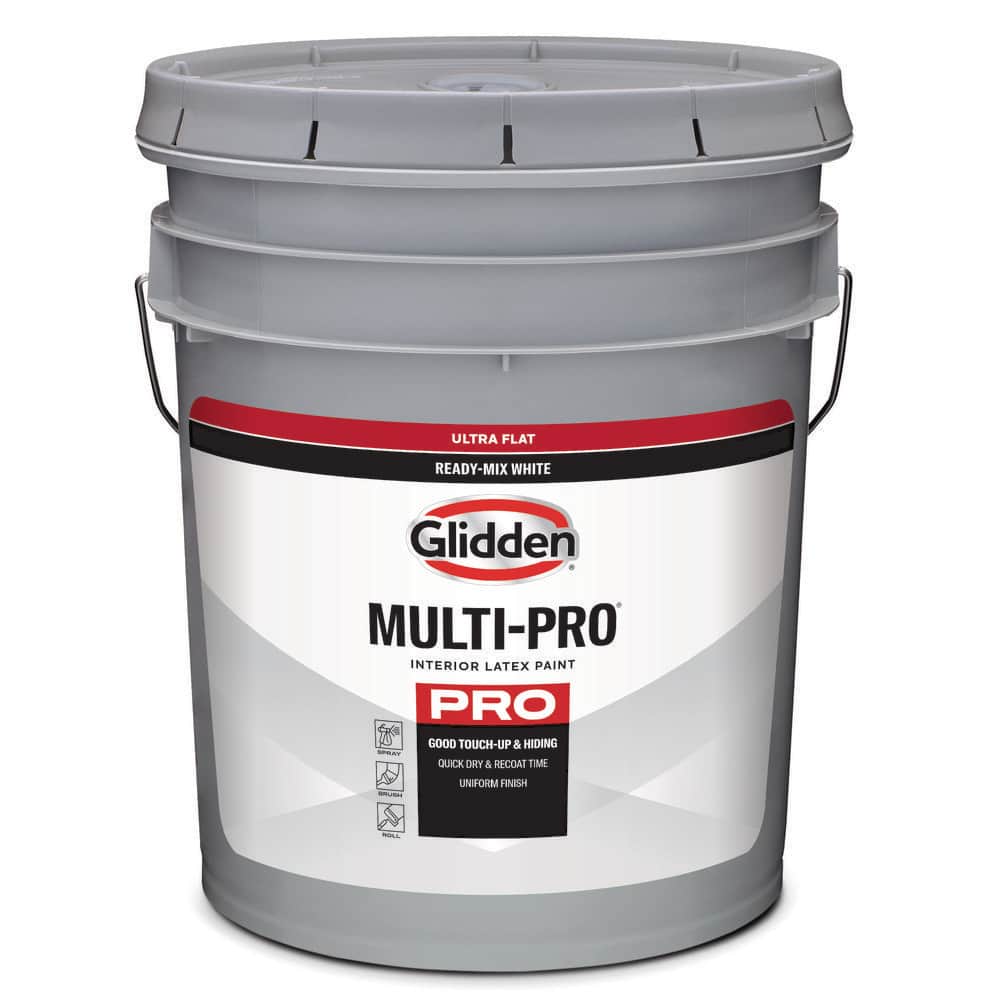 Glidden Multi-Pro 5 gal. White Ultra Flat Interior Paint