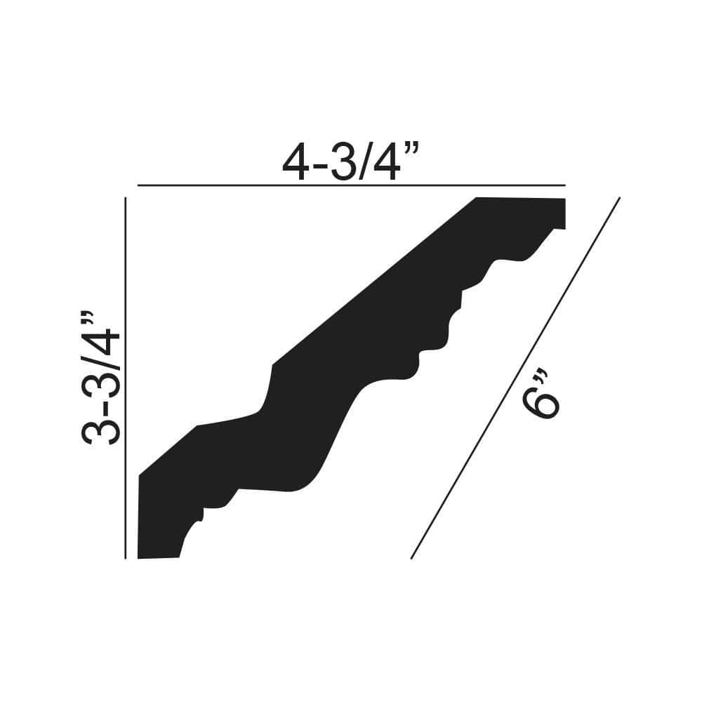 American Pro Decor 3-3/4 in. x 4-3/4 in. x 94-1/2 in. Acanthus and Dots Polyurethane Crown Moulding Pro Pack 15-1/2 LF (2-Pack) (3)