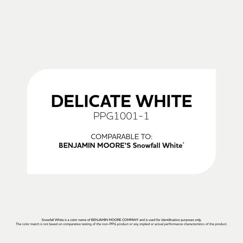 Glidden Ultra-Hide 1 gal. PPG1001-1 Delicate White Satin Interior Paint (2)