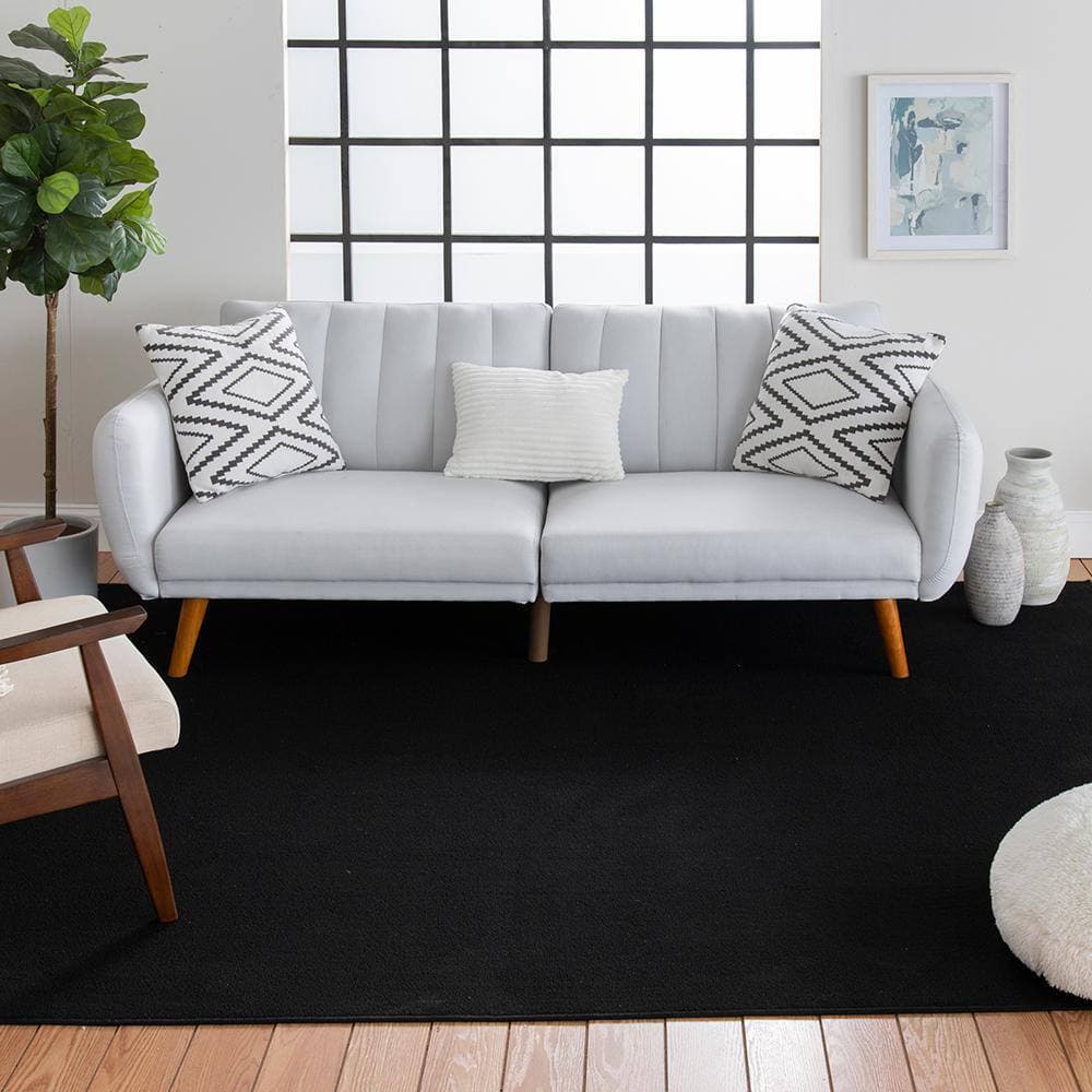 Unbranded Black 8 ft. x 10 ft. Solid Color Area Rug (3)