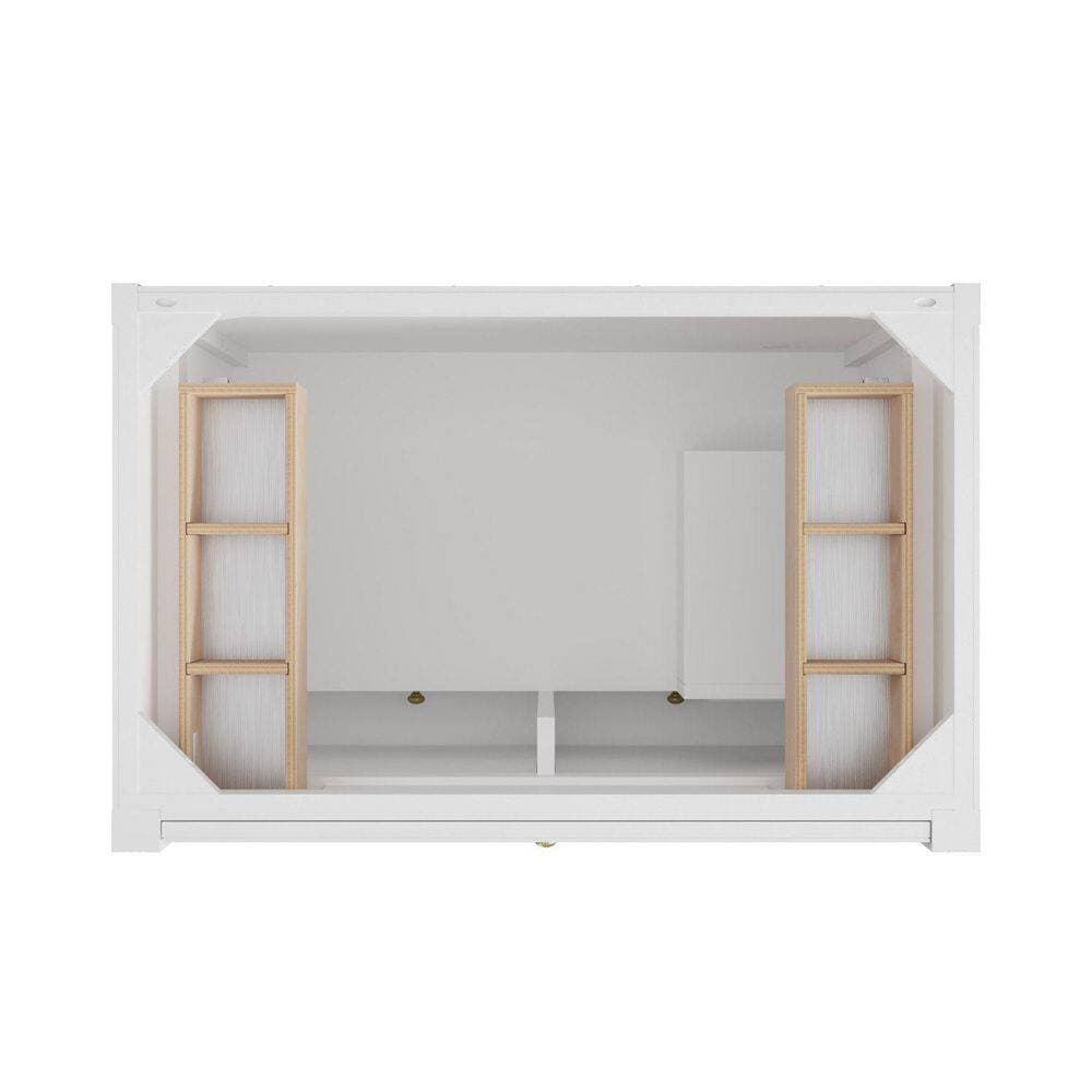 James Martin Vanities Bellshire 35.6 in. W x 23.3 in. D x 34.8 in. H Single Bath Vanity Cabinet without Top in Bright White (2)