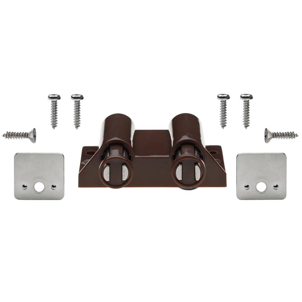 Everbilt Double Magnetic Touch Catch, Brown (1-Pack) (3)