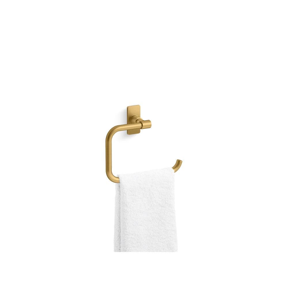 KOHLER Castia By Studio McGee Wall Mounted Towel Ring in Vibrant Brushed Moderne Brass (3)