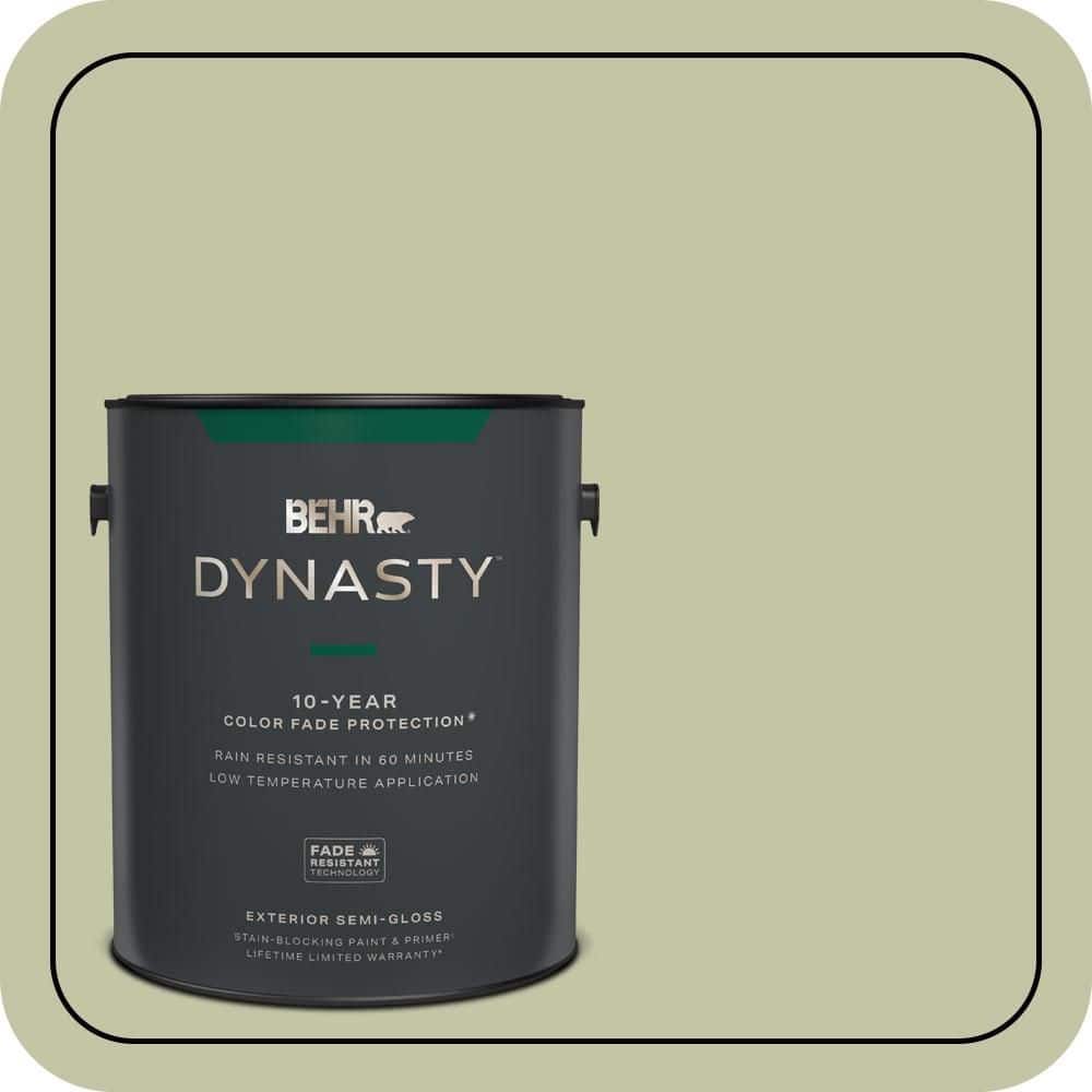 BEHR DYNASTY 1 gal. #S360-3 Balance Green Semi-Gloss Enamel Exterior Stain-Blocking Paint & Primer