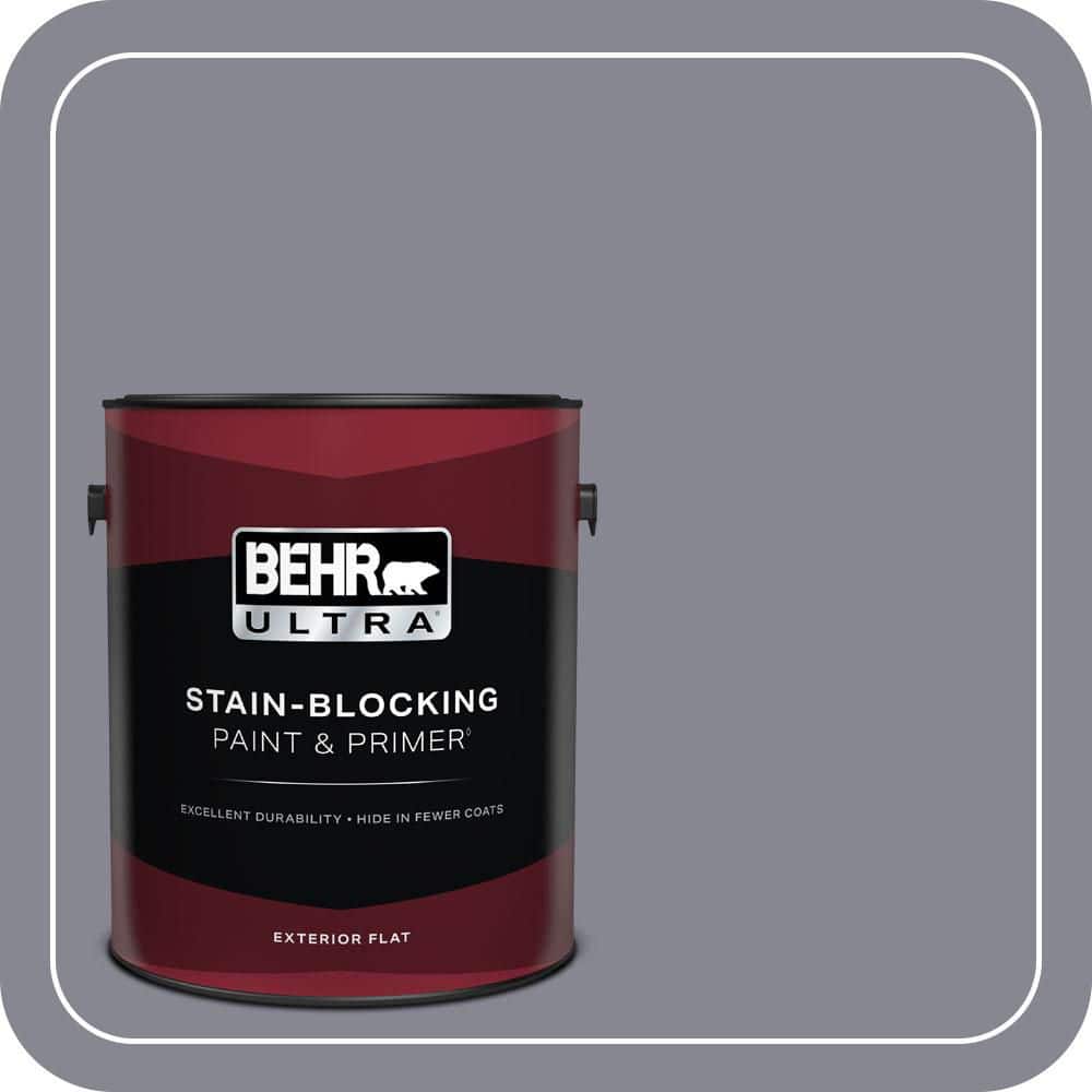 BEHR ULTRA 1 gal. #PPU16-15 Gray Heather Flat Exterior Paint & Primer