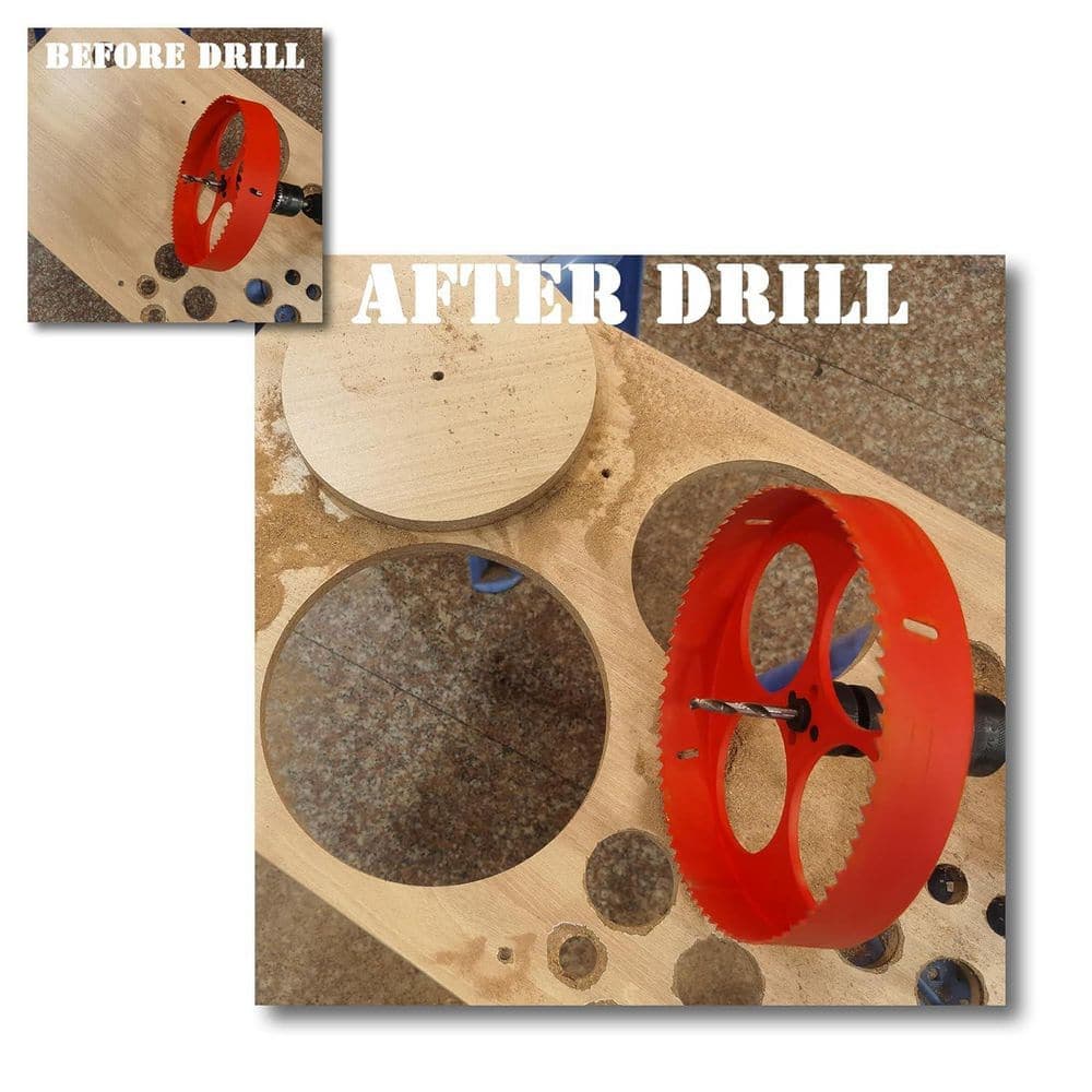 Unbranded 8 in. Bi-Metal Hole Cutter with Arbor for Metal Wood Plastic Smooth Drilling Edge Fast Chip Removal Portable (3)