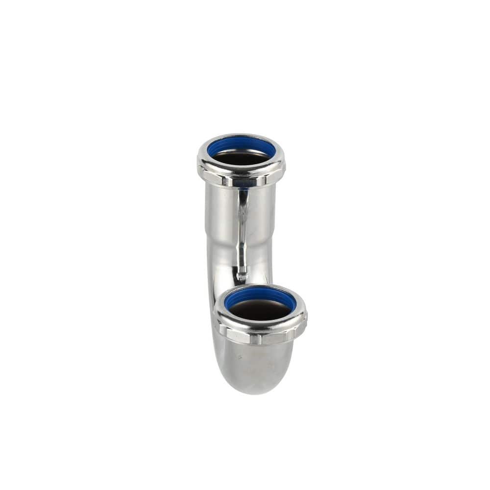 Everbilt 1-1/2 in. 22-Gauge Chrome-Plated Brass Sink Drain J-Bend P- Trap (4)