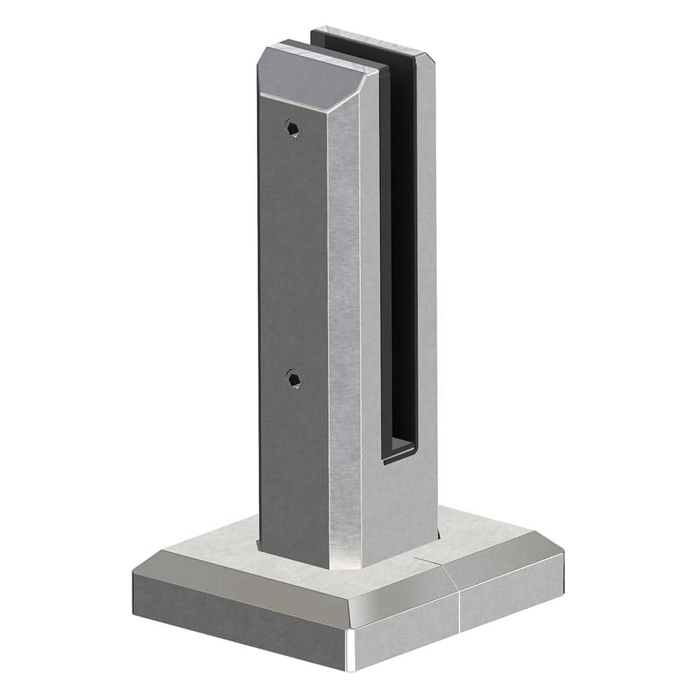PEAK MountainView 8.5 in H x 5 in. W Glass Deck Railing Brushed Stainless Steel Spigot
