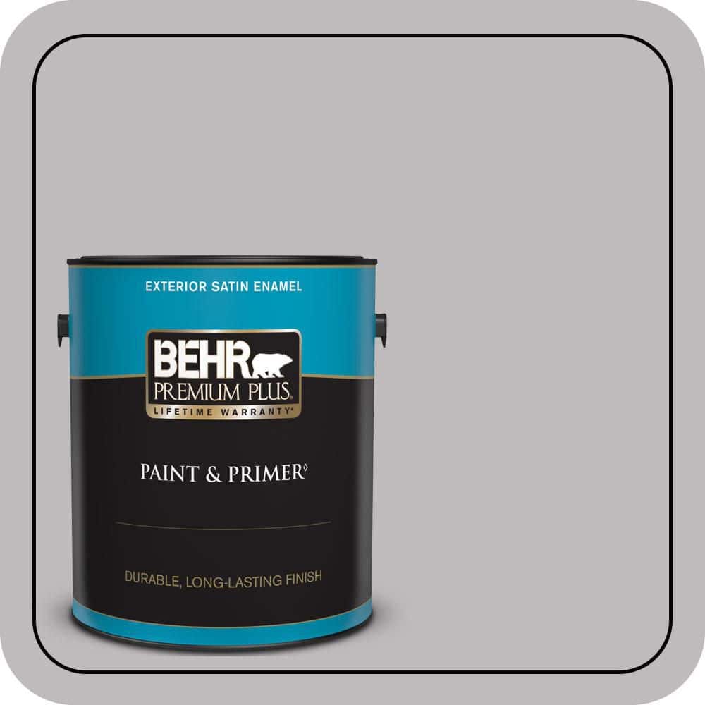 BEHR PREMIUM PLUS 1 gal. #PPU16-11 Grape Creme Satin Enamel Exterior Paint & Primer