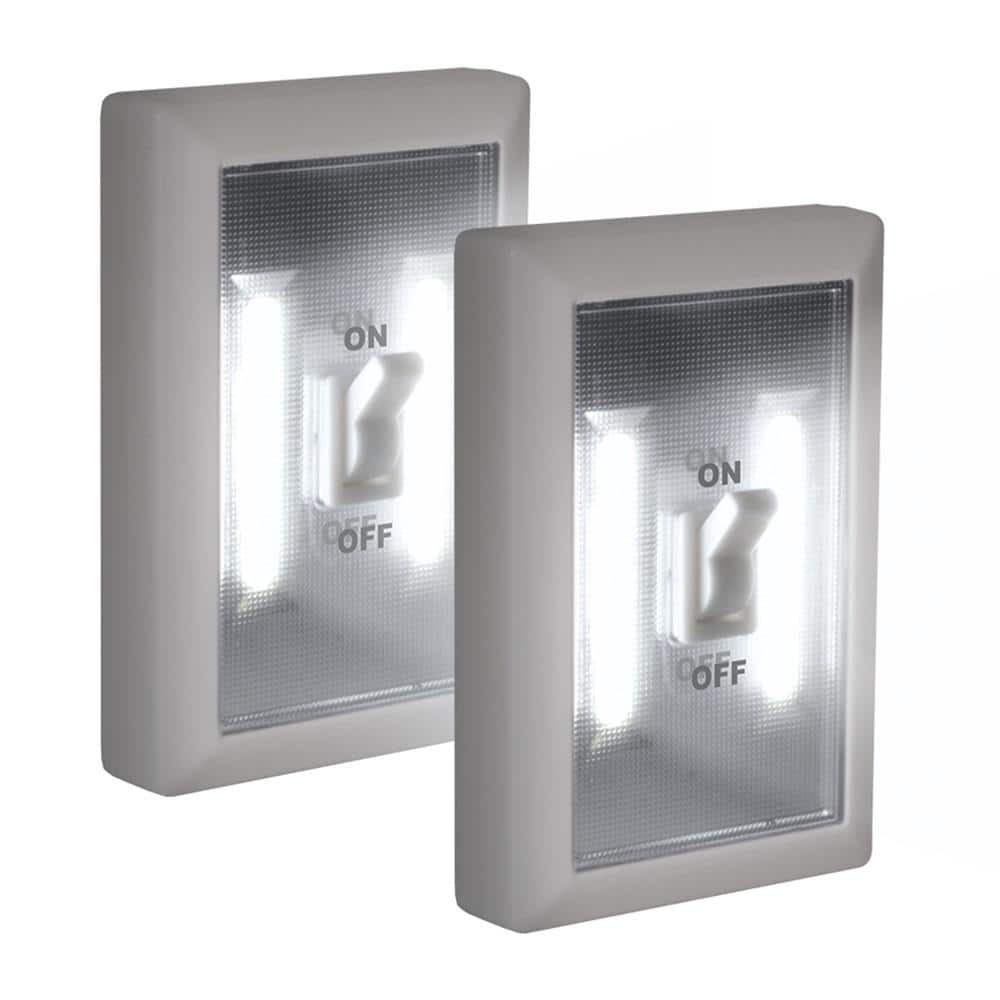 HANDY BRITE 3-Watt LED Super Bright Switch Night Light, White (2-Pack) (3)