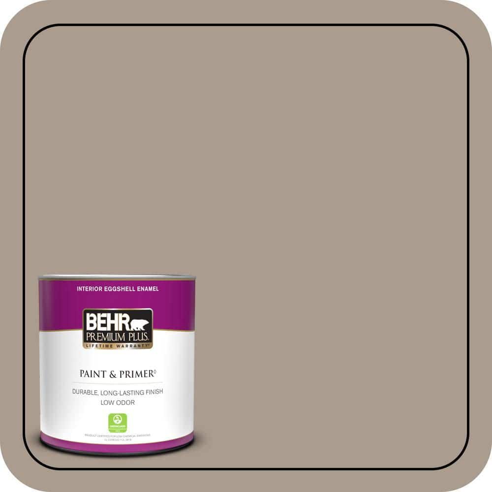 BEHR PREMIUM PLUS 1 qt. #N210-4 Espresso Martini Eggshell Enamel Low Odor Interior Paint & Primer