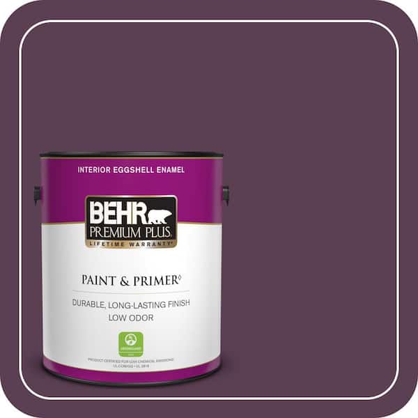 BEHR PREMIUM PLUS 1 gal. #PPU17-03 Vixen Eggshell Enamel Low Odor Interior Paint & Primer (2)