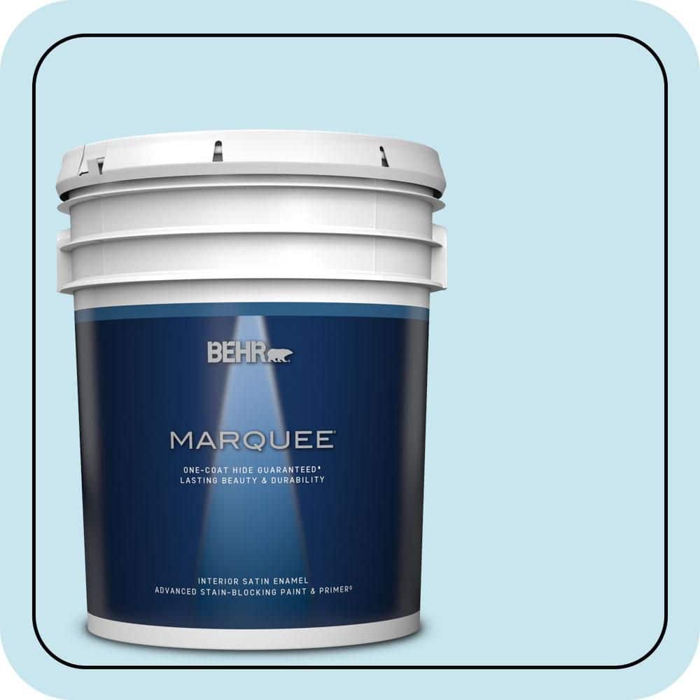 BEHR MARQUEE 5 gal. #550C-2 Sapphireberry Satin Enamel Interior Paint & Primer