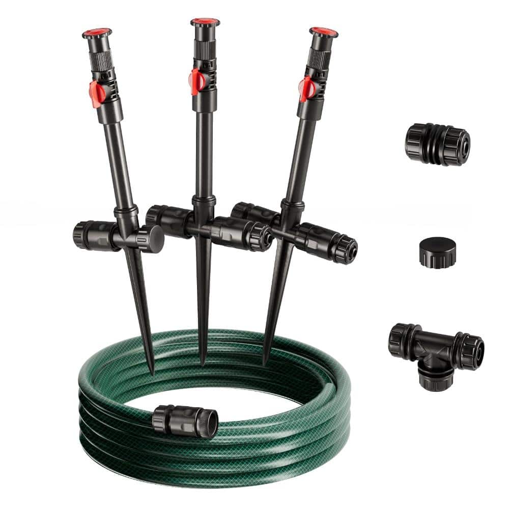 Unbranded Flexible Sprinkler System, Above Ground DIY Irrigation Kit, Multi-Adjustable Lawn Sprinkler Set, Ideal for Plant and Flo (1)