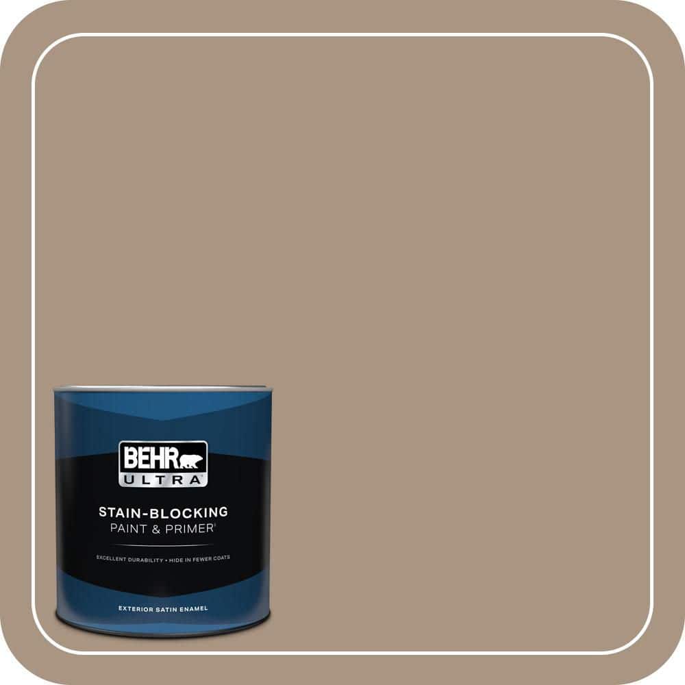 BEHR ULTRA 1 qt. #T17-11 Silent Sands Satin Enamel Exterior Paint & Primer (1)