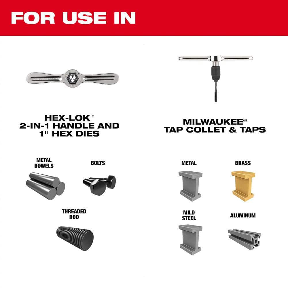 Milwaukee SAE Tap and Die PACKOUT Set w/Hex-LOK 2-in-1 Handle (2)
