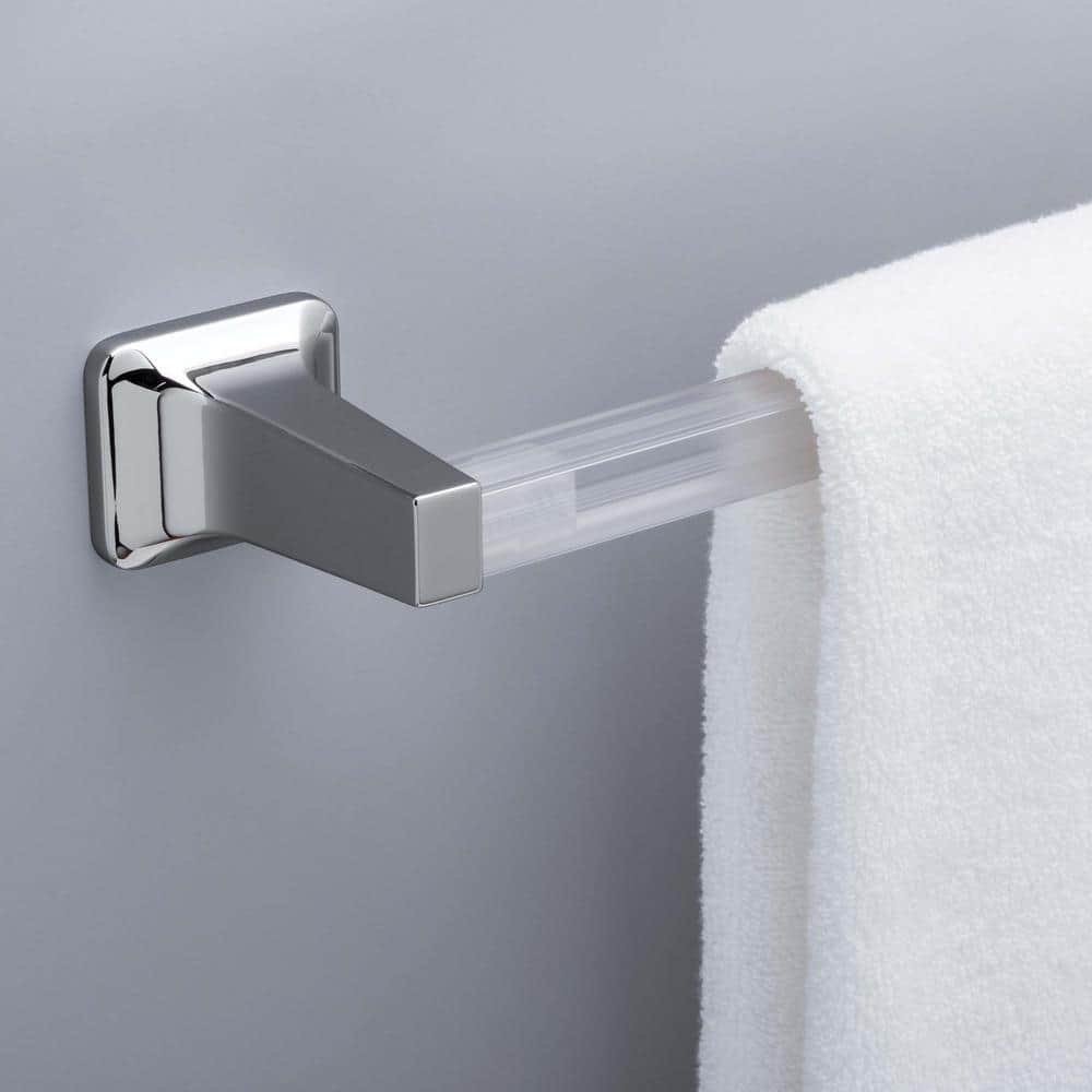 Liberty 24 in. Wall Mounted Replacement Towel Bar Rod in Clear (3)