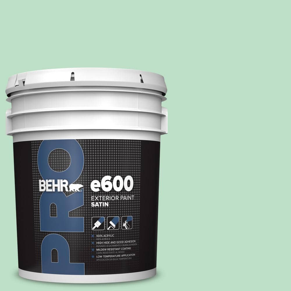 BEHR PRO 5 gal. #470C-3 Spirited Green Satin Exterior Paint