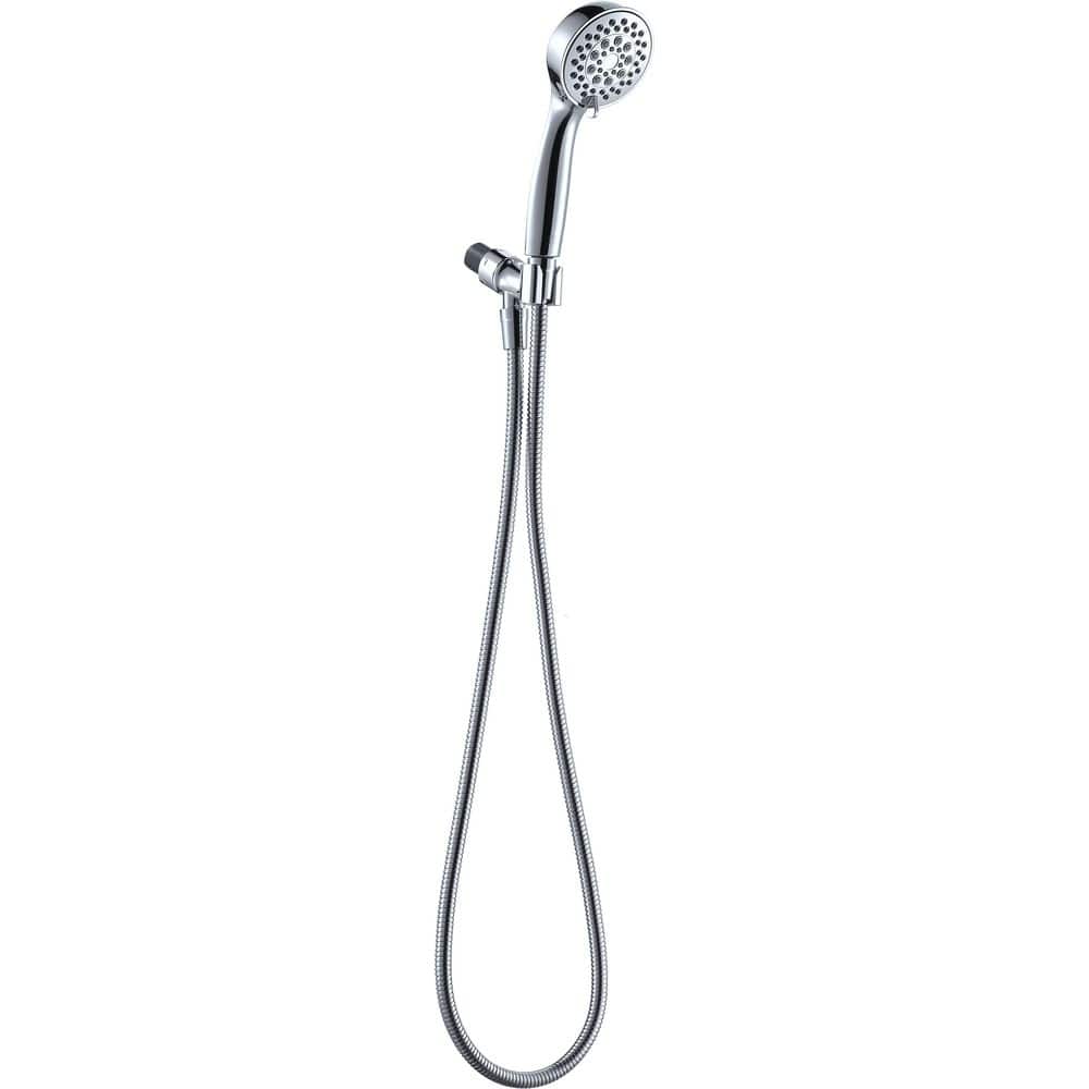 Glacier Bay Massaging 6-Spray Wall Mounted Handheld Shower Head 1.8 GPM in Chrome with 60 in. Hose (2)
