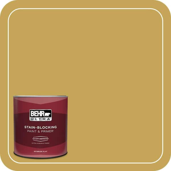 BEHR ULTRA 1 qt. #PPU6-18 Lemongrass Extra Durable Flat Interior Paint & Primer (2)