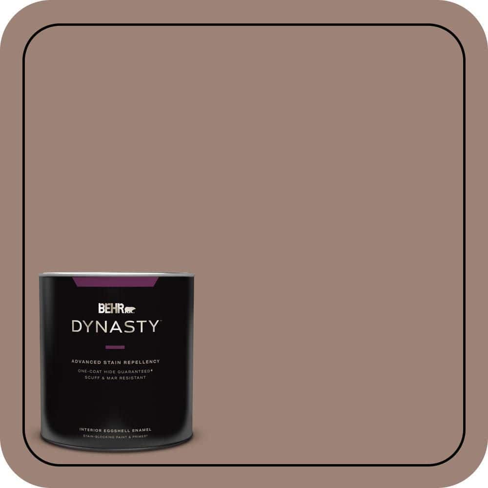 BEHR DYNASTY 1 qt. #N150-4 Modern Mocha One-Coat Hide Eggshell Enamel Interior Stain-Blocking Paint and Primer