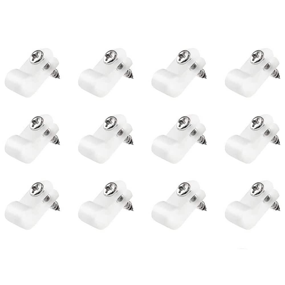Yichuhaoxi 3/8 in. Nylon R-Type Cable Clip Wire Clamp Mounting Clips with Stainless Steel Screws Clear 50-Pack Organizer (1)