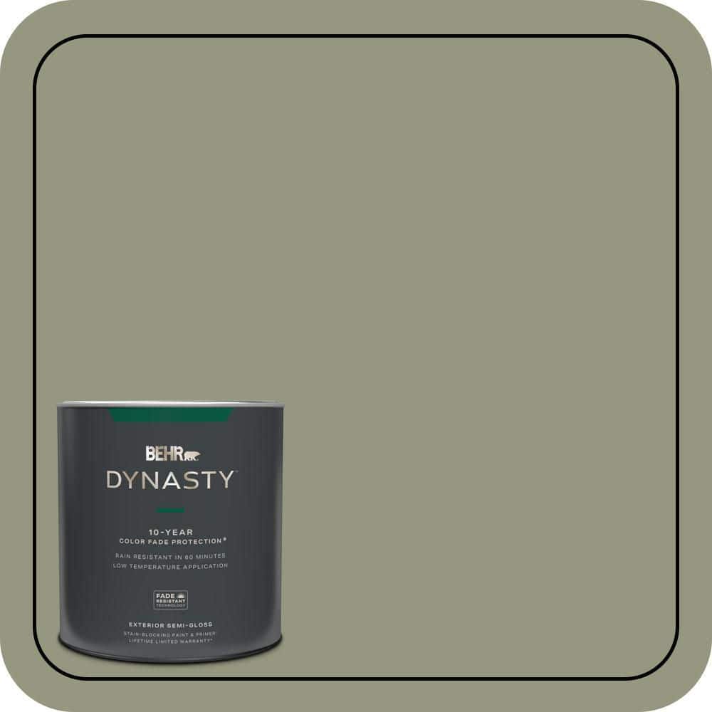 BEHR DYNASTY 1 qt. #S380-5 Milkweed Pod Semi-Gloss Enamel Exterior Stain-Blocking Paint & Primer