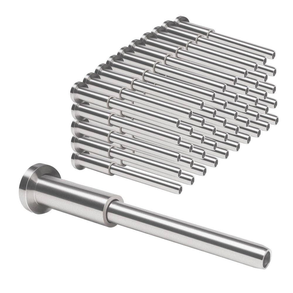 KIWDZFU 2.57 in. H x 0.51 in. W Silver Stainless Steel Stair Railing Kit, Easy Install Invisible Cable Hardware (50-Pair) (1)