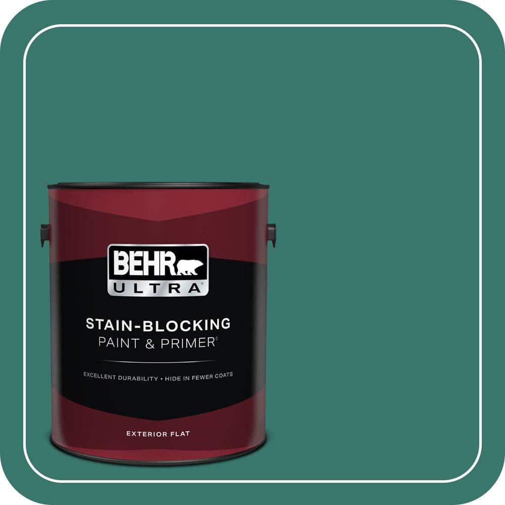 BEHR ULTRA 1 gal. #490D-7 Greensleeves Flat Exterior Paint & Primer