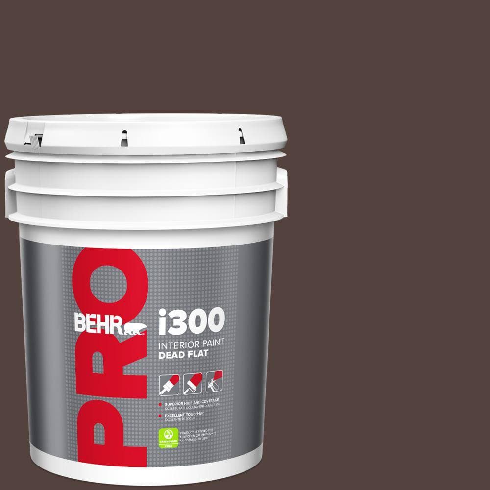 BEHR PRO 5 gal. #BNC-21 Double Espresso Dead Flat Interior Paint (1)