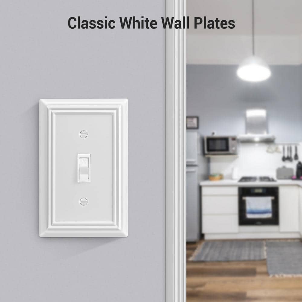 DEWENWILS 1-Gang White Toggle Metal Wall Plates (4-Pack) (3)