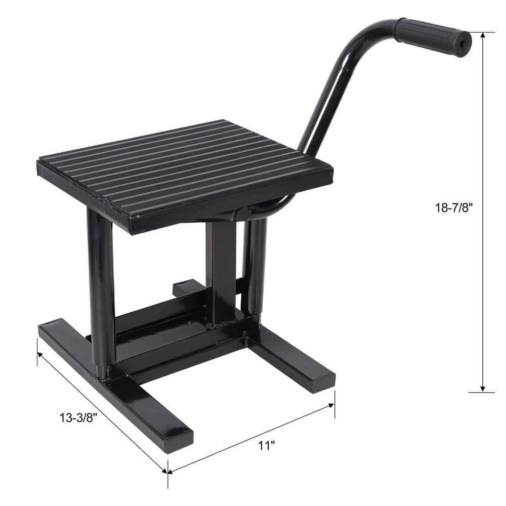 Tidoin Black Steel Heavy Duty Motorcycle Dirt Bike Stands and Lifts Jack Stand Steel Lift with Adjustable Height (2)