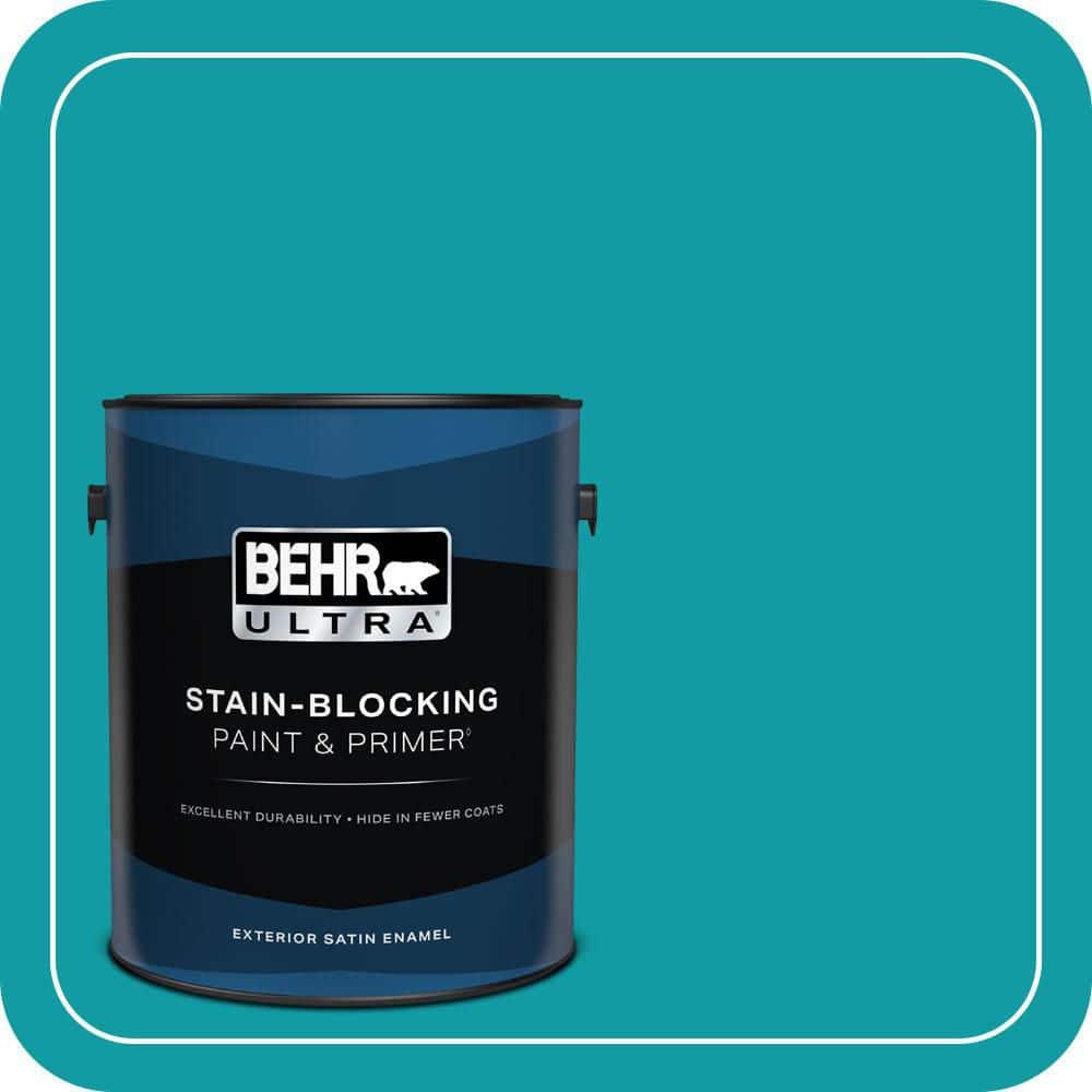 BEHR ULTRA 1 gal. #MQ4-20 Island Dream Satin Enamel Exterior Paint & Primer