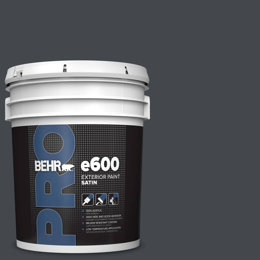 BEHR PRO 5 gal. #PPU24-23 Little Black Dress Satin Exterior Paint