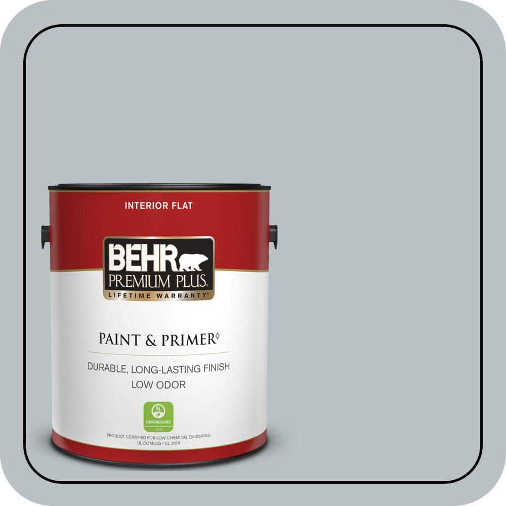 BEHR PREMIUM PLUS 1 gal. #MQ5-31 Distant Star Flat Low Odor Interior Paint & Primer
